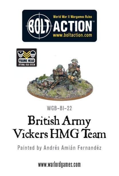 British Army Vickers HMG Team Bolt Action Warlord Games  | Multizone: Comics And Games