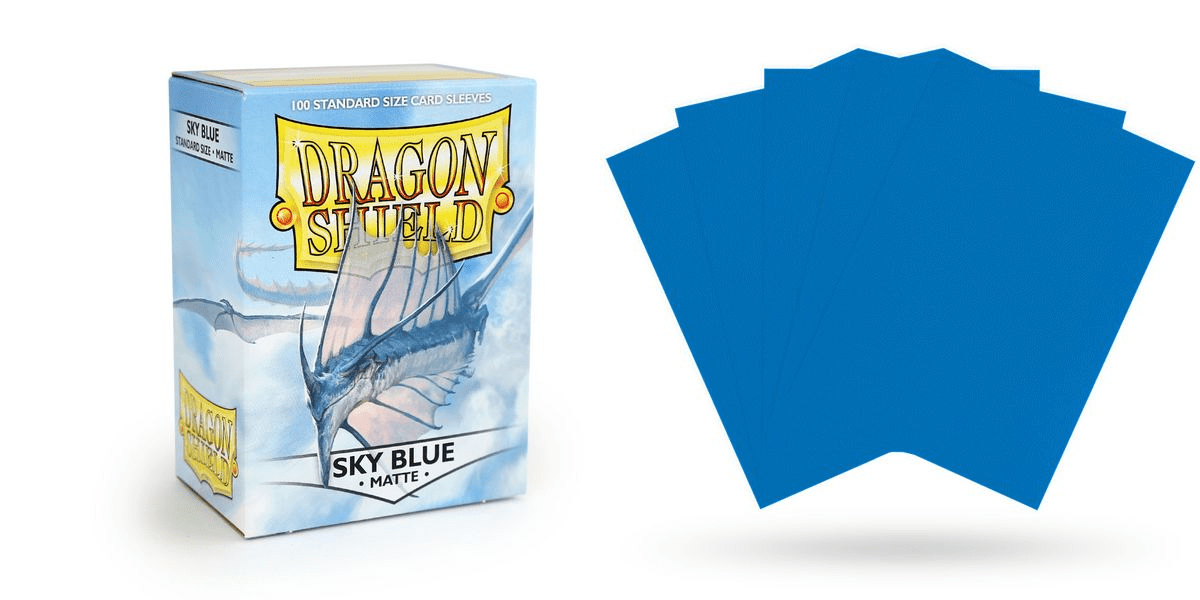 Matte Sky Blue Dragon Shield Sleeves (100ct) Dragon Shield Multizone  | Multizone: Comics And Games
