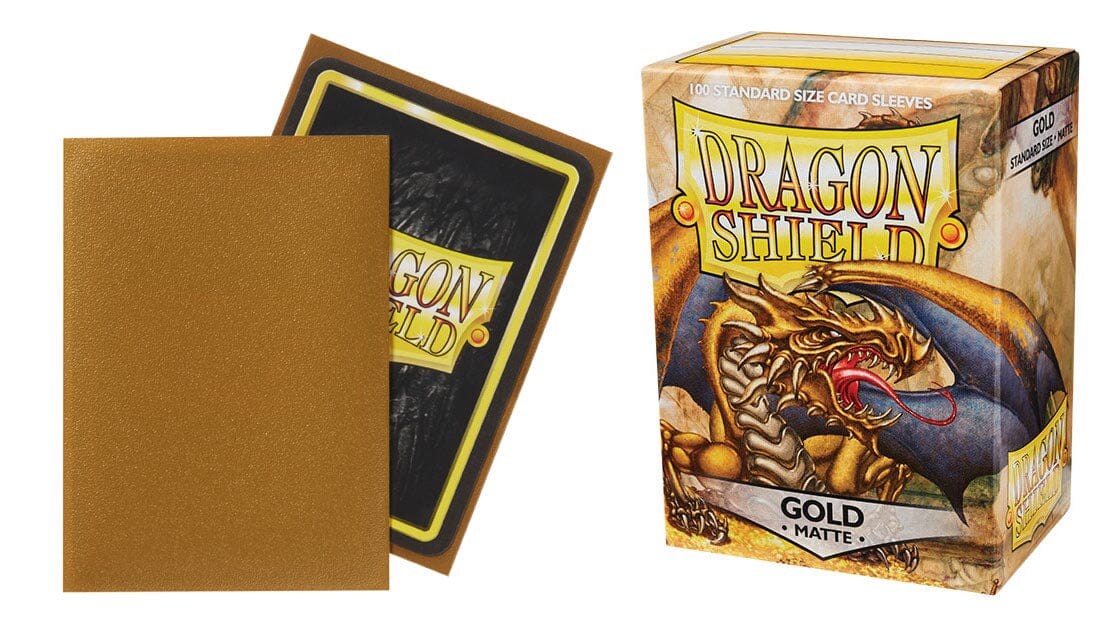 Matte Gold Dragon Shield Sleeves (100ct) Dragon Shield Multizone  | Multizone: Comics And Games