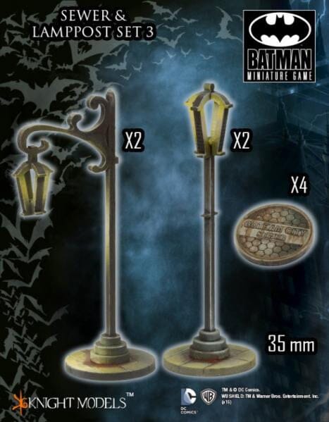 SEWER AND LAMPPOST SET III Batman Miniature Game Knight Models  | Multizone: Comics And Games