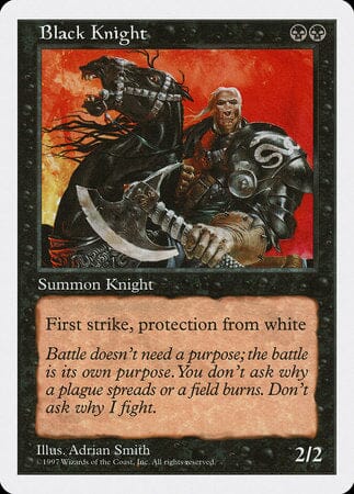 Black Knight [Fifth Edition] MTG Single Magic: The Gathering  | Multizone: Comics And Games