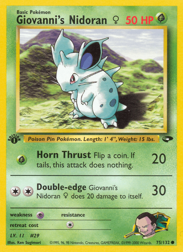 Giovanni's Nidoran (75/132) (Female) [Gym Challenge 1st Edition] Pokemon Single Pokémon  | Multizone: Comics And Games