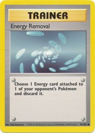 Energy Removal (92/102) [Base Set Unlimited] Pokemon Single Pokémon  | Multizone: Comics And Games