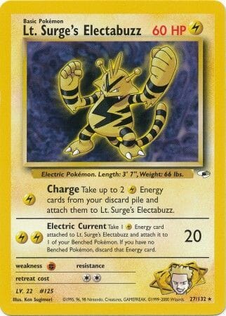 Lt. Surge's Electabuzz (27/132) [Gym Heroes Unlimited] Pokemon Single Pokémon  | Multizone: Comics And Games