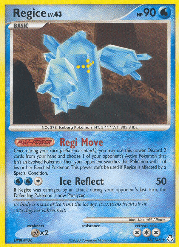 Regice (36/146) [Diamond & Pearl: Legends Awakened] Pokemon Single Pokémon  | Multizone: Comics And Games