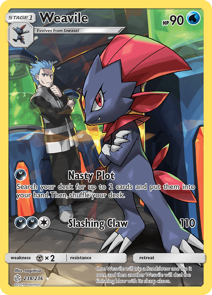 Weavile (238/236) [Sun & Moon: Cosmic Eclipse] Pokemon Single Pokémon  | Multizone: Comics And Games