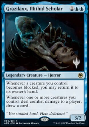 Grazilaxx, Illithid Scholar (Promo Pack) [Dungeons & Dragons: Adventures in the Forgotten Realms Promos] MTG Single Magic: The Gathering  | Multizone: Comics And Games