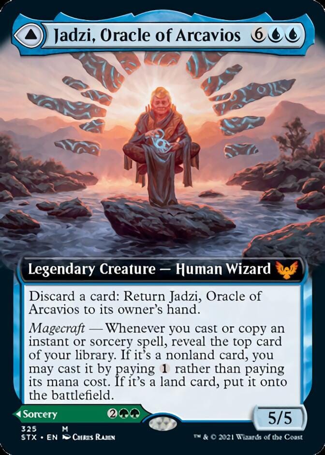 Jadzi, Oracle of Arcavios // Journey to the Oracle (Extended) [Strixhaven: School of Mages] MTG Single Magic: The Gathering  | Multizone: Comics And Games