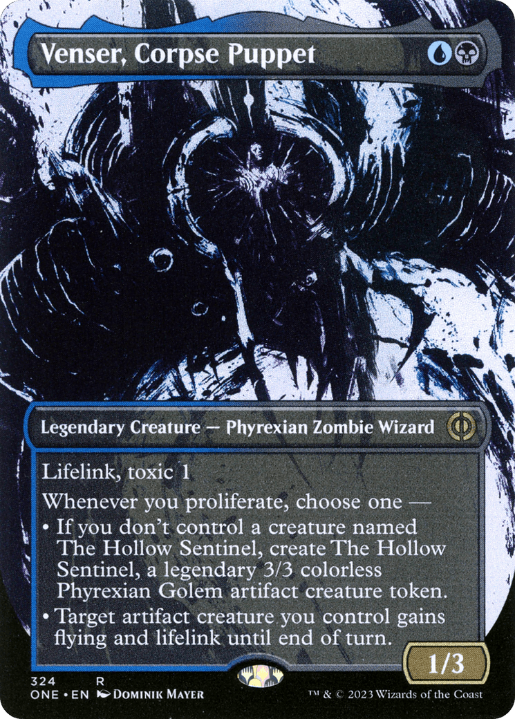 Venser, Corpse Puppet (Borderless Ichor) [Phyrexia: All Will Be One] MTG Single Magic: The Gathering  | Multizone: Comics And Games