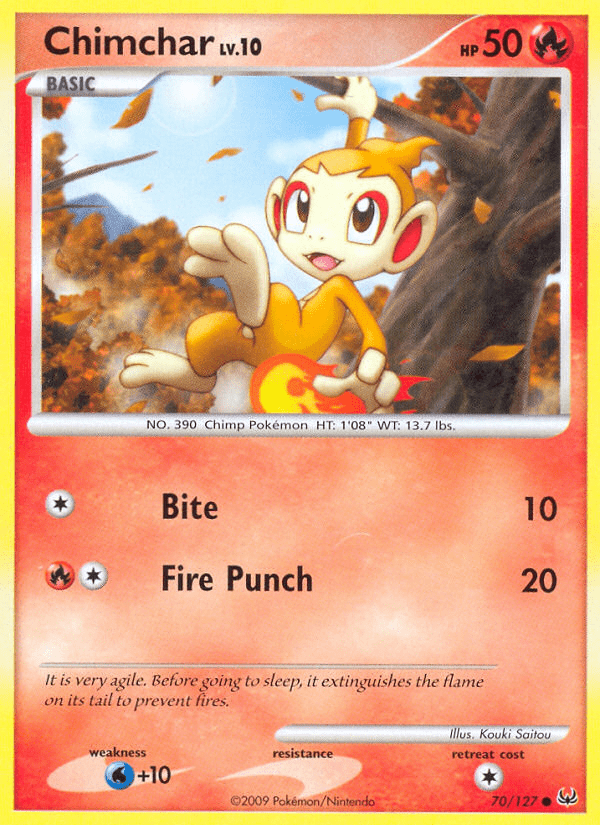 Chimchar (70/127) [Platinum: Base Set] Pokemon Single Pokémon  | Multizone: Comics And Games