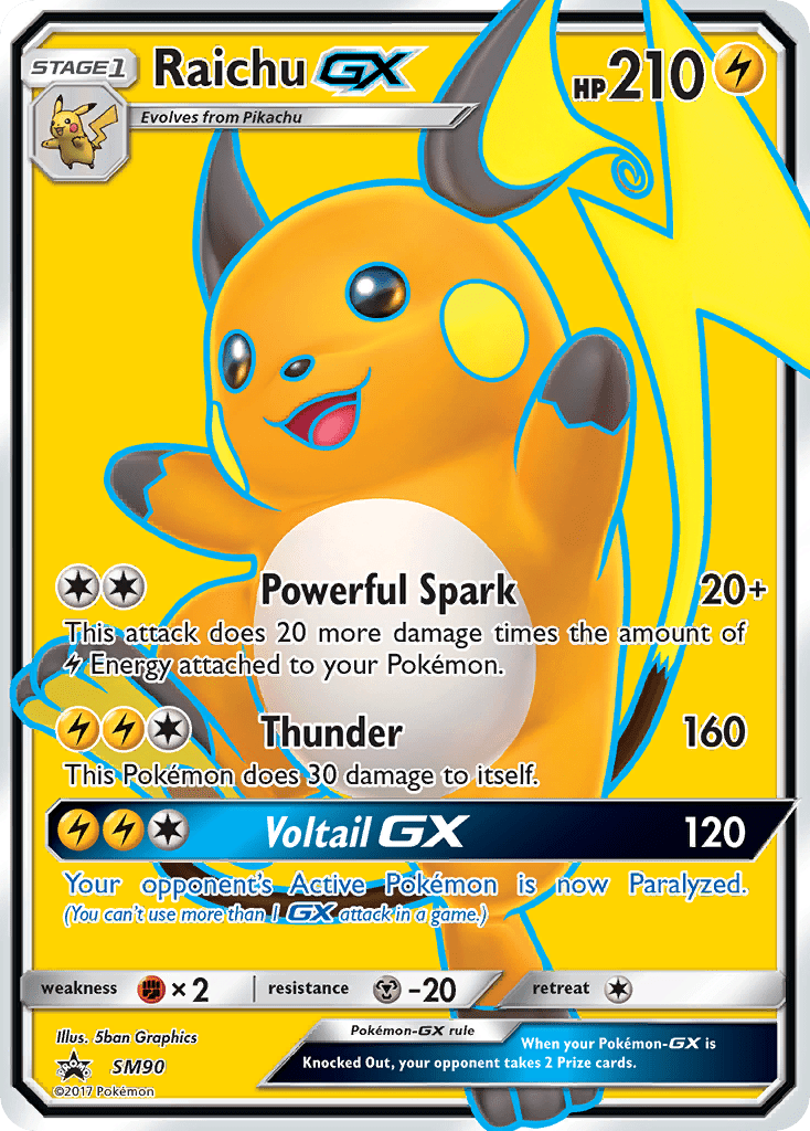 Raichu GX (SM90) [Sun & Moon: Black Star Promos] Pokemon Single Pokémon  | Multizone: Comics And Games