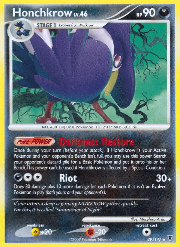 Honchkrow (29/147) [Platinum: Supreme Victors] Pokemon Single Pokémon  | Multizone: Comics And Games