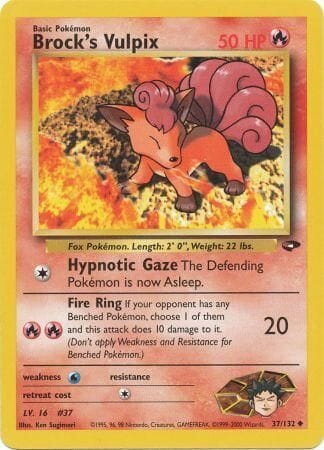 Brock's Vulpix (37/132) [Gym Challenge Unlimited] Pokemon Single Pokémon  | Multizone: Comics And Games