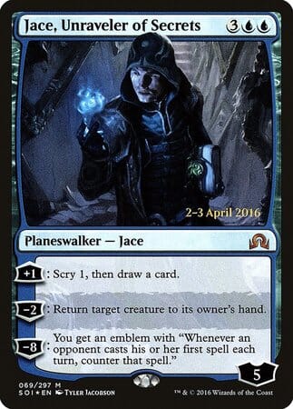 Jace, Unraveler of Secrets [Shadows over Innistrad Promos] MTG Single Magic: The Gathering  | Multizone: Comics And Games