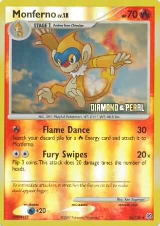 Monferno (56/130) [Burger King Promos: 2008 Collection] Pokemon Single Pokémon  | Multizone: Comics And Games