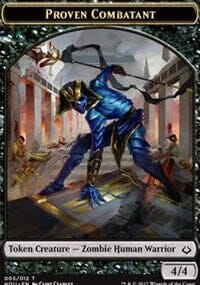 Proven Combatant // Zombie Double-sided Token [Hour of Devastation Tokens] MTG Single Magic: The Gathering  | Multizone: Comics And Games