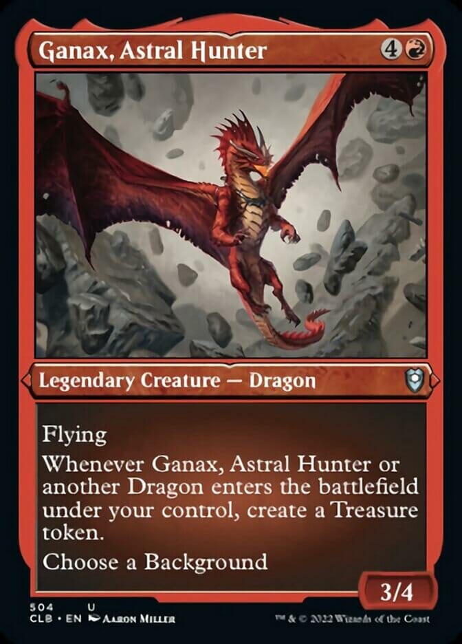 Ganax, Astral Hunter (Foil Etched) [Commander Legends: Battle for Baldur's Gate] MTG Single Magic: The Gathering  | Multizone: Comics And Games