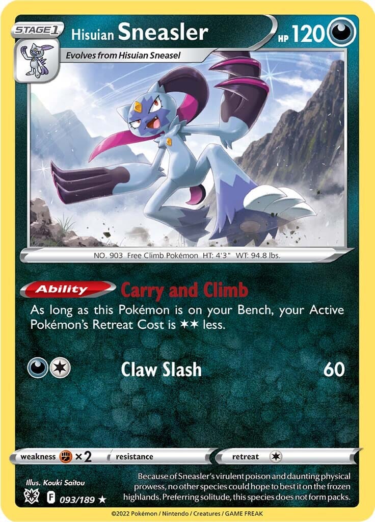 Hisuian Sneasler (093/189) [Sword & Shield: Astral Radiance] Pokemon Single Pokémon  | Multizone: Comics And Games