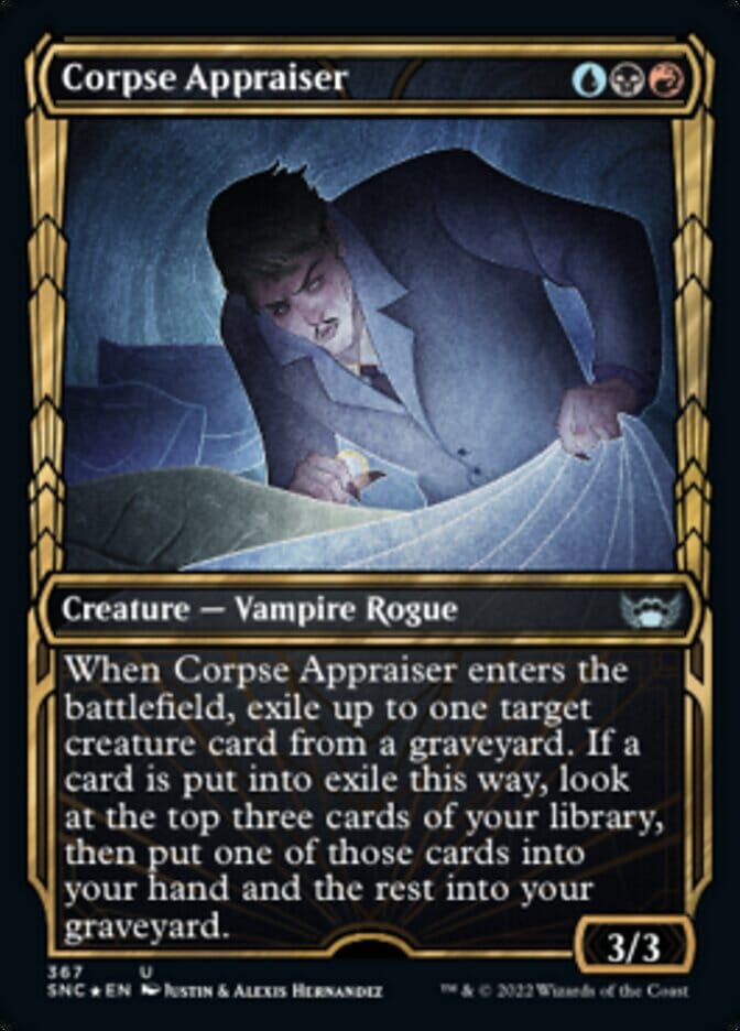 Corpse Appraiser (Showcase Golden Age Gilded Foil) [Streets of New Capenna] MTG Single Magic: The Gathering  | Multizone: Comics And Games