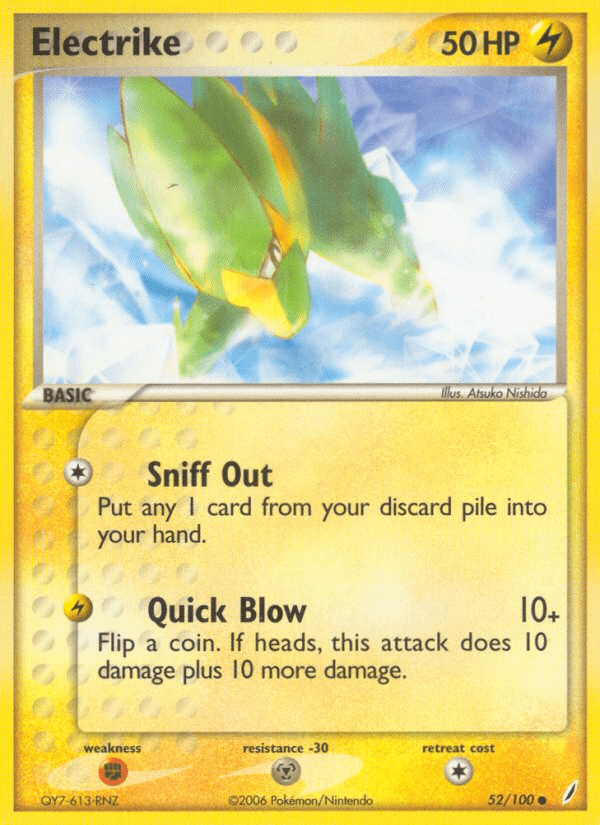 Electrike (52/100) [EX: Crystal Guardians] Pokemon Single Pokémon  | Multizone: Comics And Games
