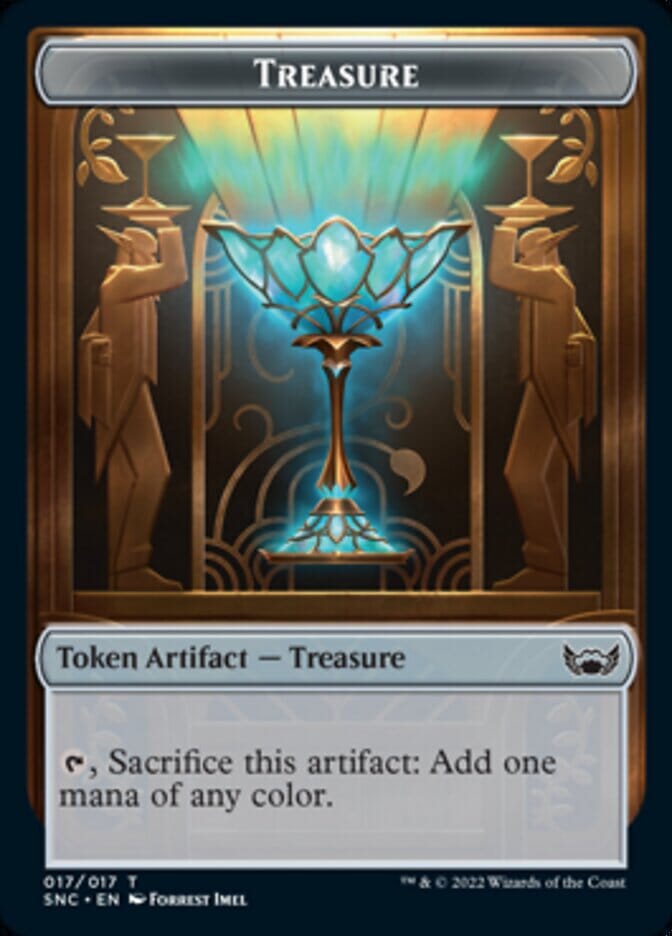 Treasure (017) // Angel Double-sided Token [Streets of New Capenna Tokens] MTG Single Magic: The Gathering  | Multizone: Comics And Games