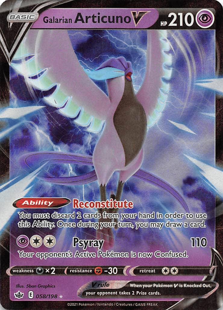 Galarian Articuno V (058/198) [Sword & Shield: Chilling Reign] Pokemon Single Pokémon  | Multizone: Comics And Games