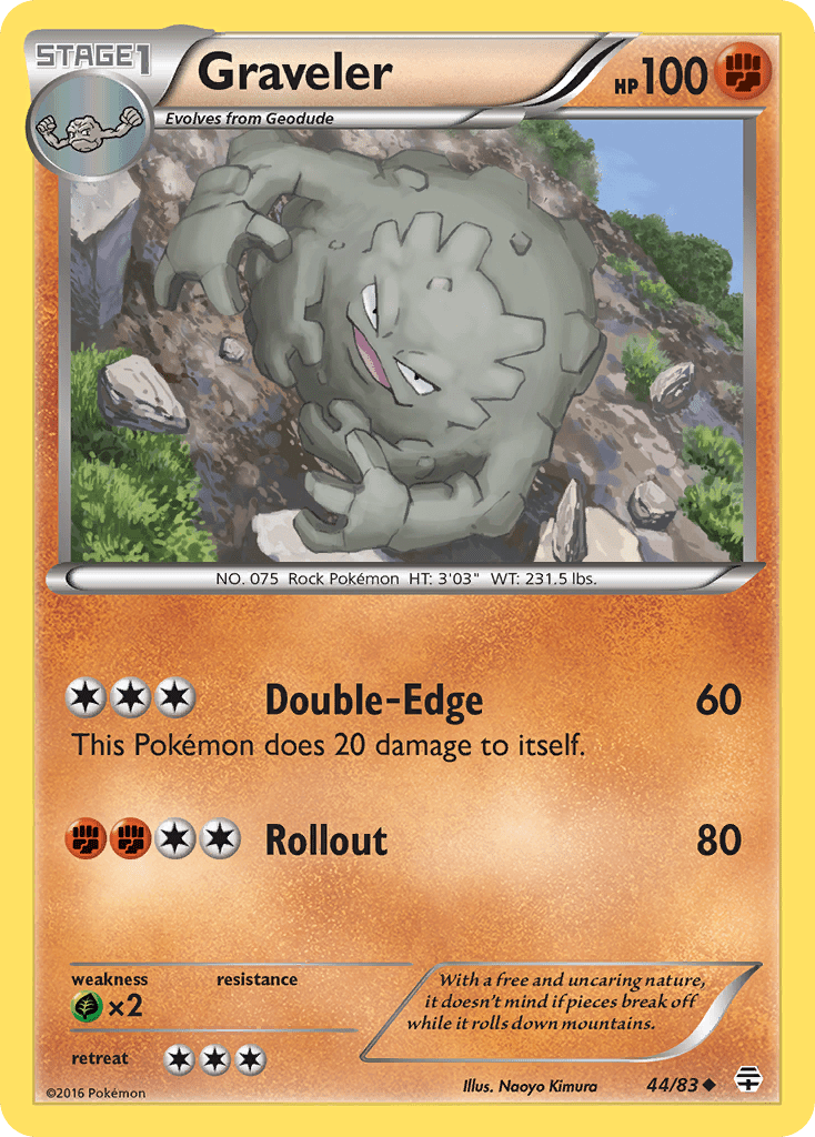 Graveler (44/83) [XY: Generations] Pokemon Single Pokémon  | Multizone: Comics And Games