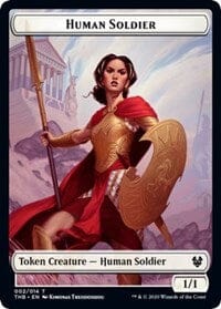 Human Soldier // Elemental Double-sided Token [Theros Beyond Death Tokens] MTG Single Magic: The Gathering  | Multizone: Comics And Games