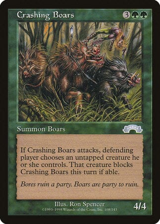 Crashing Boars [Exodus] MTG Single Magic: The Gathering  | Multizone: Comics And Games