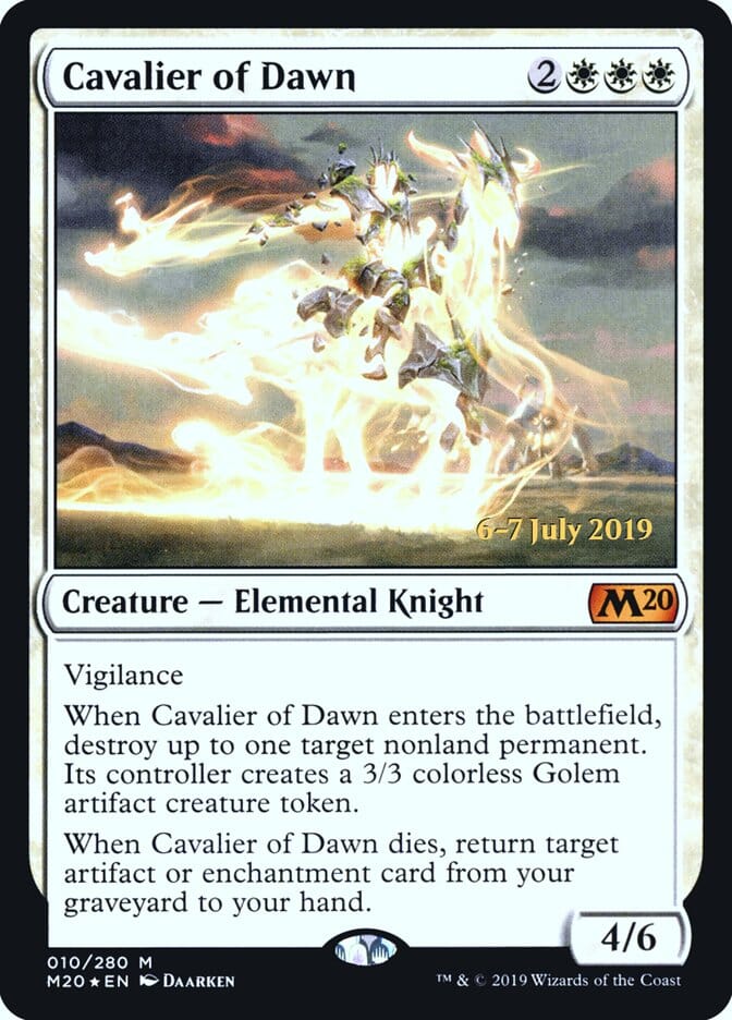 Cavalier of Dawn [Core Set 2020 Prerelease Promos] MTG Single Magic: The Gathering  | Multizone: Comics And Games