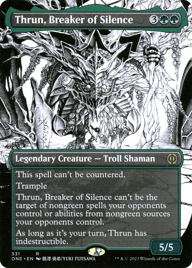 Thrun, Breaker of Silence (Borderless Manga) [Phyrexia: All Will Be One] MTG Single Magic: The Gathering  | Multizone: Comics And Games