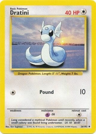 Dratini (26/102) [Base Set Unlimited] Pokemon Single Pokémon  | Multizone: Comics And Games