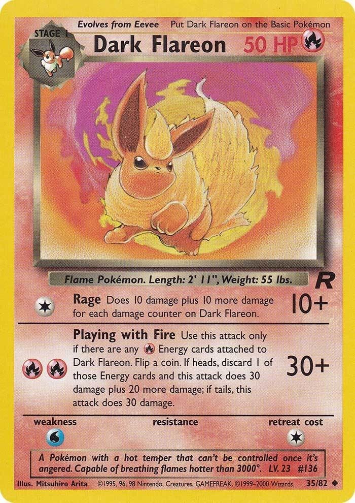 Dark Flareon (35/82) [Team Rocket Unlimited] Pokemon Single Pokémon  | Multizone: Comics And Games