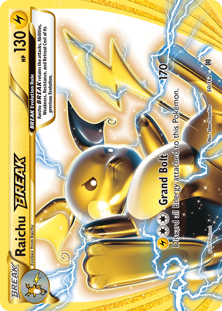 Raichu BREAK (50/162) [XY: BREAKthrough] Pokemon Single Pokémon  | Multizone: Comics And Games