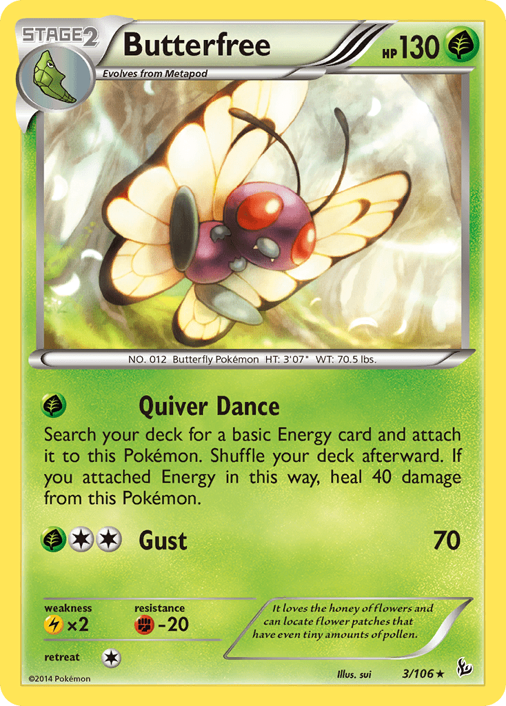 Butterfree (3/106) [XY: Flashfire] Pokemon Single Pokémon  | Multizone: Comics And Games