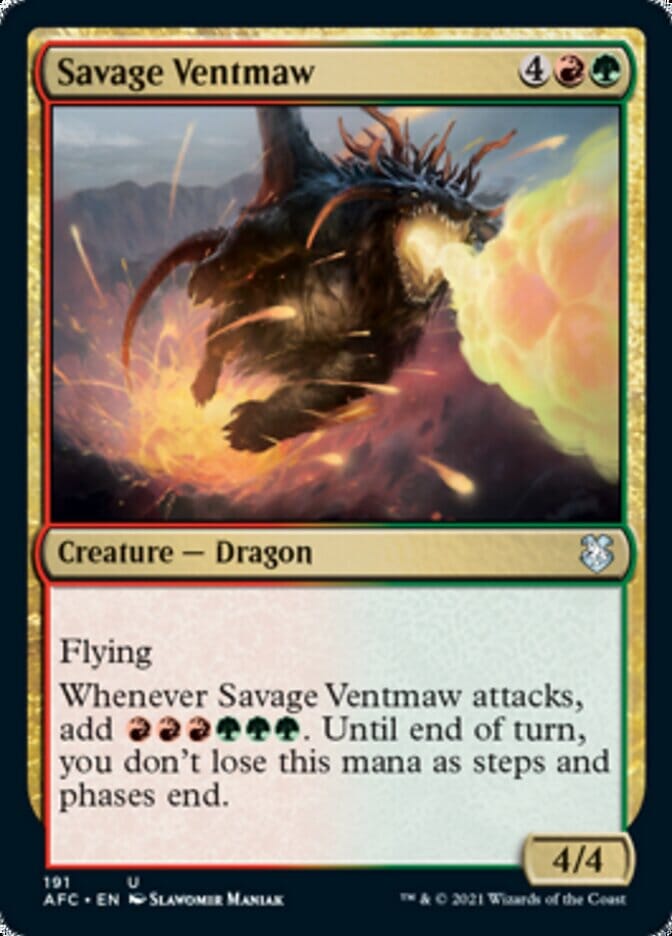 Savage Ventmaw [Dungeons & Dragons: Adventures in the Forgotten Realms Commander] MTG Single Magic: The Gathering  | Multizone: Comics And Games
