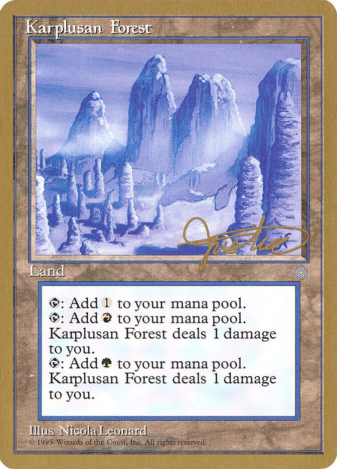 Karplusan Forest (Mark Justice) [Pro Tour Collector Set] MTG Single Magic: The Gathering  | Multizone: Comics And Games