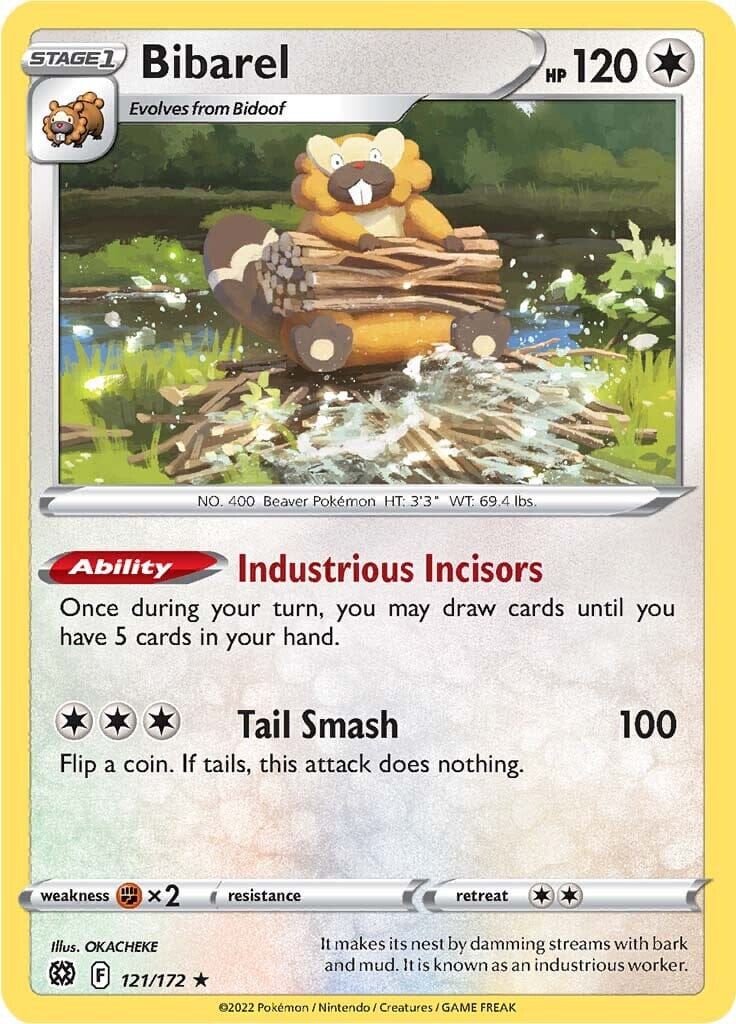 Bibarel (121/172) [Sword & Shield: Brilliant Stars] Pokemon Single Pokémon  | Multizone: Comics And Games