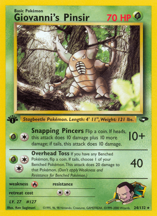 Giovanni's Pinsir (24/132) [Gym Challenge 1st Edition] Pokemon Single Pokémon  | Multizone: Comics And Games