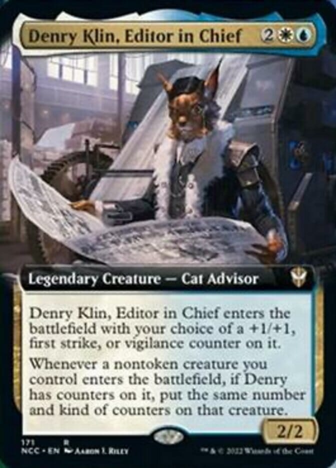 Denry Klin, Editor in Chief (Extended Art) [Streets of New Capenna Commander] MTG Single Magic: The Gathering  | Multizone: Comics And Games