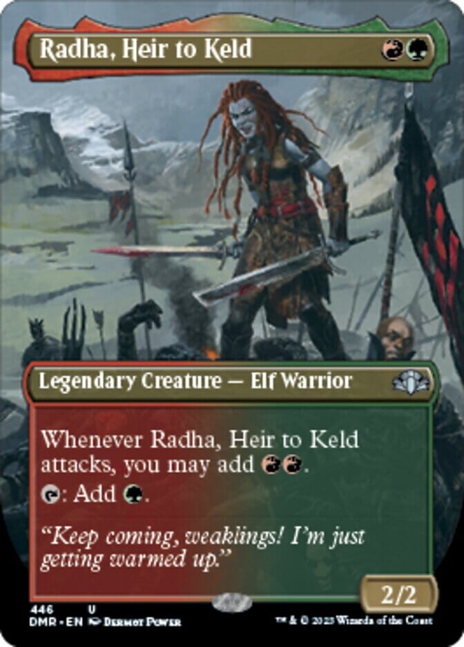 Radha, Heir to Keld (Borderless Alternate Art) [Dominaria Remastered] MTG Single Magic: The Gathering  | Multizone: Comics And Games