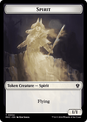 Spirit // Phyrexian Germ Double-Sided Token [Murders at Karlov Manor Commander Tokens] MTG Single Magic: The Gathering  | Multizone: Comics And Games