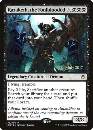 Razaketh, the Foulblooded [Hour of Devastation Promos] MTG Single Magic: The Gathering  | Multizone: Comics And Games