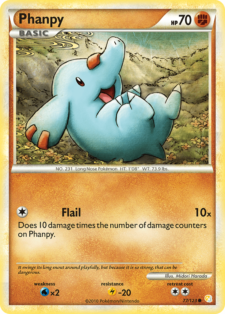 Phanpy (77/123) [HeartGold & SoulSilver: Base Set] Pokemon Single Pokémon  | Multizone: Comics And Games