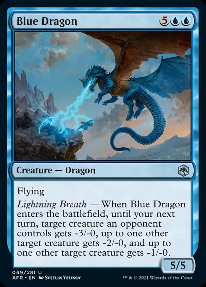 Blue Dragon [Dungeons & Dragons: Adventures in the Forgotten Realms] MTG Single Magic: The Gathering  | Multizone: Comics And Games