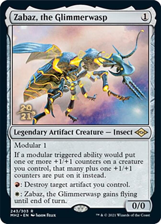 Zabaz, the Glimmerwasp [Modern Horizons 2 Prerelease Promos] MTG Single Magic: The Gathering  | Multizone: Comics And Games