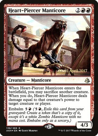 Heart-Piercer Manticore [Amonkhet Promos] MTG Single Magic: The Gathering  | Multizone: Comics And Games