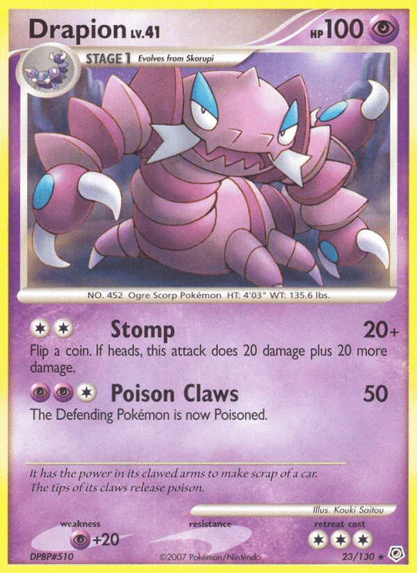 Drapion (23/130) [Diamond & Pearl: Base Set] Pokemon Single Pokémon  | Multizone: Comics And Games