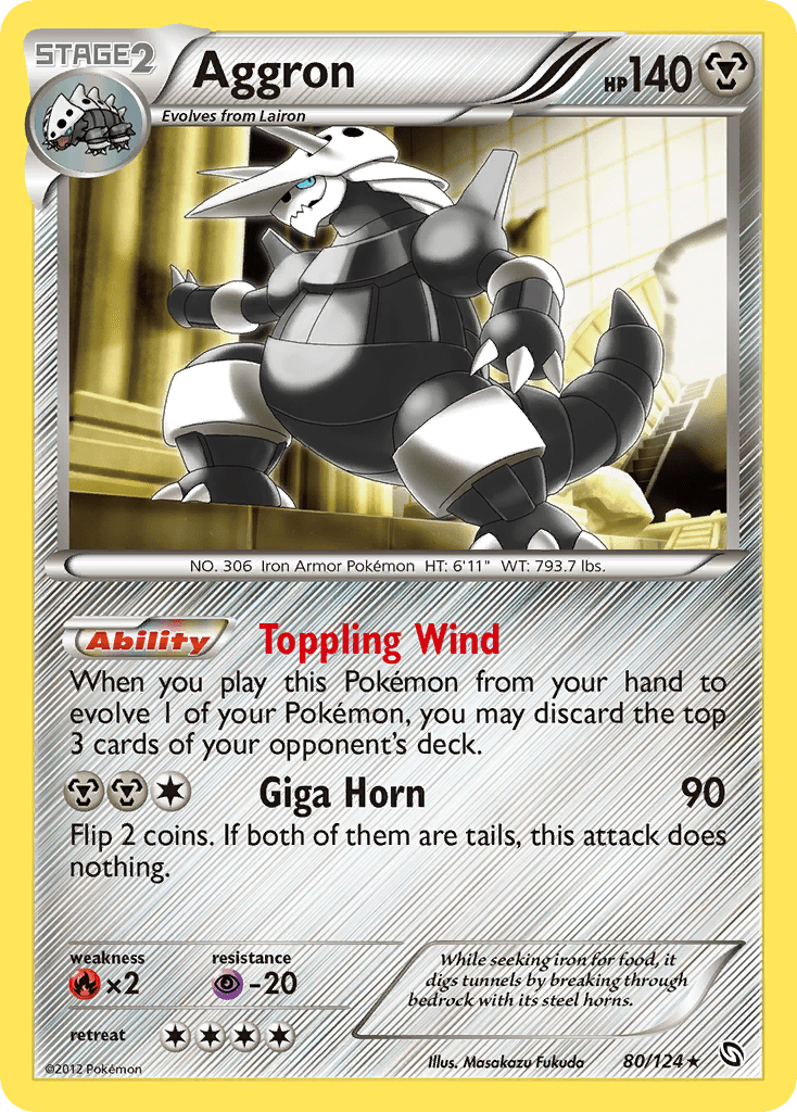Aggron (80/124) [Black & White: Dragons Exalted] Pokemon Single Pokémon  | Multizone: Comics And Games