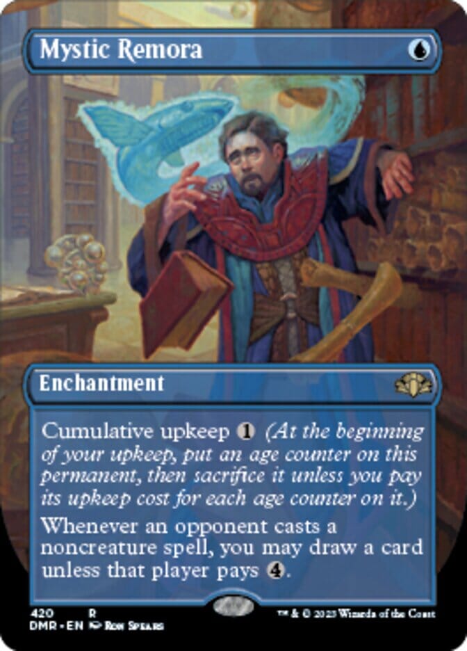 Mystic Remora (Borderless Alternate Art) [Dominaria Remastered] MTG Single Magic: The Gathering  | Multizone: Comics And Games